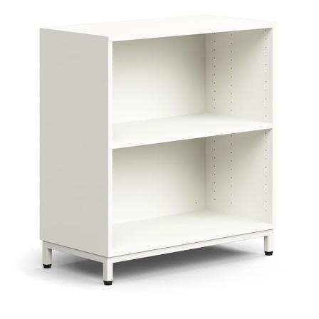 Bogreol QBUS, 1 hylde, benstel, 868x800x400 mm, hvid