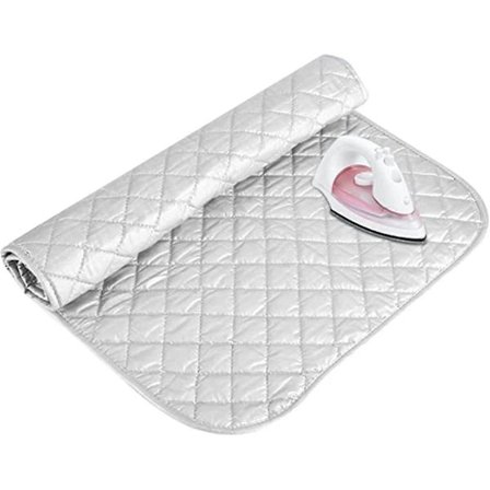 Varmebestandig Strykefilt, Bærbar Klesmatte Dampteppe Bomull Reiseplassbesparende Sammenleggbar Praktisk Grå, 48*80cm