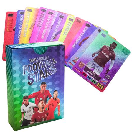 2022/23 VM i fotballstjernekort, UEFA Champions League, fotballkort, gullfoliekort, ingen repetisjon, ikke original Dazzle Colour Random pattern