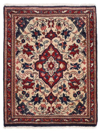 Hand Knotted Persian Sarouk Fine Rug 66X83 Beige/Red