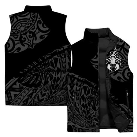 Mænds Vintervest Edderkop og Rød Drage Print Trendy Vest Mænd Jakker Mænds Tøj 2024 Harajuku Streetwear Veste Ærmeløs P24185MHH-90PG L