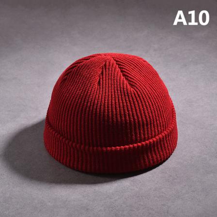 Hip Hop Beanie Stickad Solid Winter Warm Hats För Kvinnor Och Män