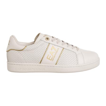 Emporio Armani EA7 women Schoenen leather trainers sneakers , Beige , Dames , Maat: 40 EU