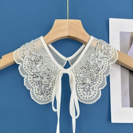 Kvinnors spetskrage fluga Dekoration Krage Sjal APRIKOS