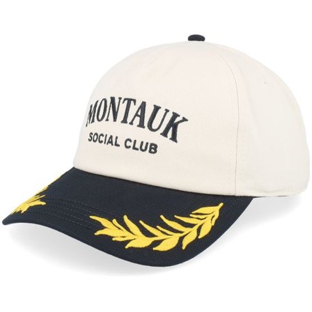 American Needle - Vit adjustable Keps - Montauk Club Captain Ivory/Black A-Frame Adjustable @ Hatstore