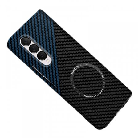 Case Magsafe Carbon Fiber Slim Magnetic Case för Samsung Galaxy Z Fold 4 5G Slim Case Hard Shockproof Thin Case Support Wireless Charger