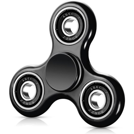Fidget Spinner Leke - Stresslindring for Barn/Voksne - Festgaver & Påskegaver (Svart)
