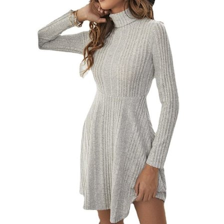 Dam med långärmad turtleneck Slim Fit tröja