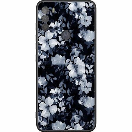 Motorola Moto G50 Svart Skal Blommor