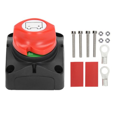 Batteribrytare frånkopplingsisolator 275A batteriströmbrytare med M10-uttag Krympslang 12‐36V DC