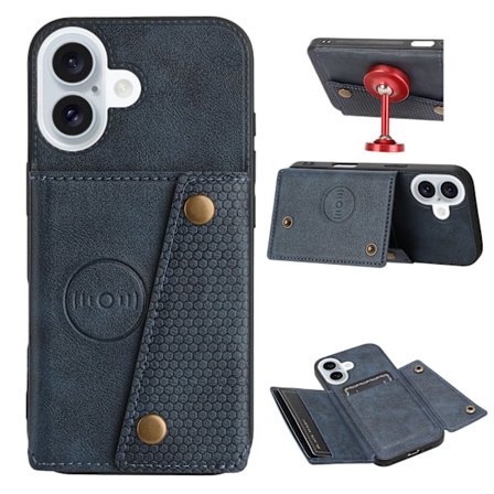 iPhone 16 - Exklusivt Plånboksskal med Kortplats