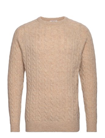 Lindbergh | Lambswool Raglan Cable O-Neck Knit | XXL