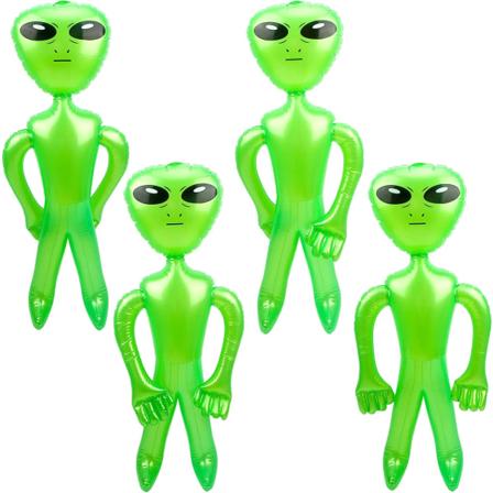 Sæt med 4 store oppustelige aliens 35 tommer oppustelige Alien Marti