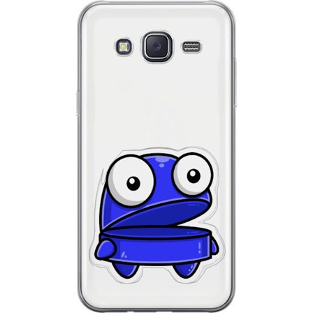 Kompatibel Mobilcover til Samsung Samsung Galaxy J5 Blå tegneseriefigur med åbent udtryk og store øjne i sjov illustration