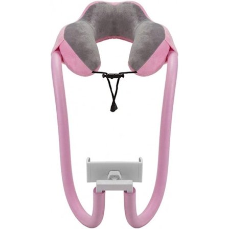 2-in-1 niskatyyny tabletin ja puhelimen tuella, vaaleanpunainen