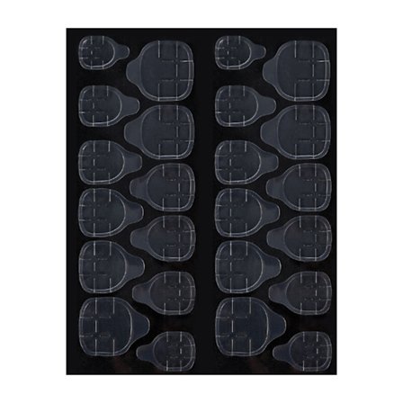 24 stk/ark Vandafvisende dobbeltsidet falske negleklistermærker Transparent Gel Negletape