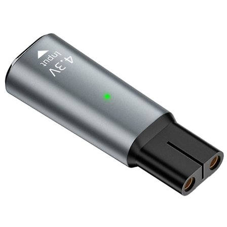 Opladeradapter til Philips barbermaskine og hårklipper Type-C til 4.3V i aluminium - [DB]