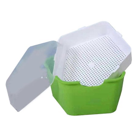 Groningsbricka med lock, groddlåda, odling av mikrogrönt, återanvändbar trädgårdsredskap för bönor och ärter, plantskola, förökning