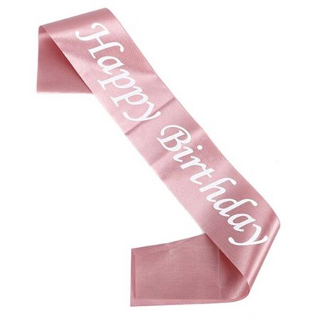 Hyvää syntymäpäivää tilaus Banderoll Rosé White