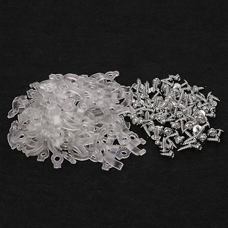100 stk. monteringsbeslag 10 mm fastgørelsesclips til 5050 LED strip lys med skruer