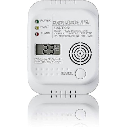 Karbonmonoksiddetektor, batteridrevet, gassdetektor med display og temperaturmåler - utmerket Walkbee (FMY)