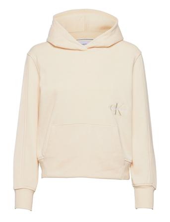 Off Placed Monogram Hoodie Cream Calvin Klein Jeans