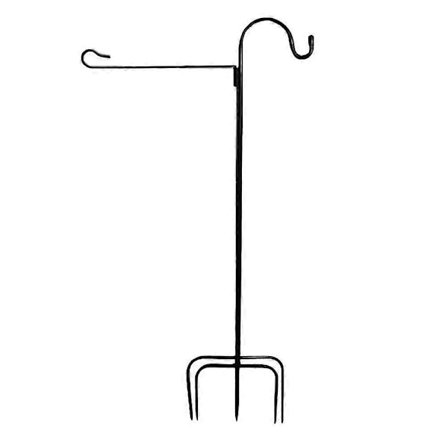 Trädgårdsflagghållare och herdekrok för flagglampor och växter