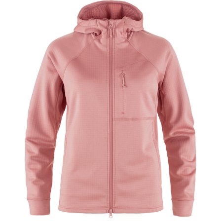 Fjällräven Abisko Grid Fleece Huppari XXS - Naiset - Dusty Rose - Fleecet