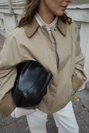 NA-KD Corduroy Collar Short Trenchcoat - Forårsjakker - Beige - EU 36