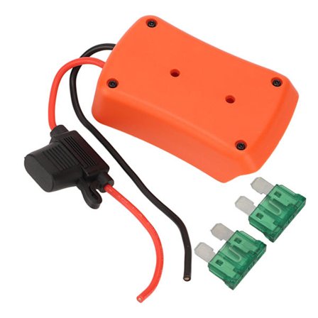 Batteriadapter med säkring för elcykel Skateboard Leksaksbil 18V 20V 14AWG Orange Färg