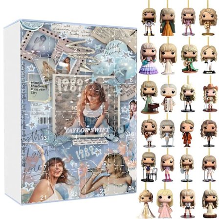 Kvinders Adventskalender Taylor Swift Julegave Brinquedo Figur Legetøj Nøglering Navidad 24 Dages Nedtælling Fan Gave