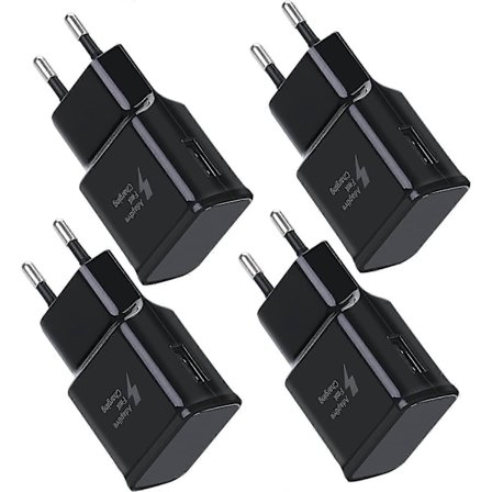 4-pak 5V-2A USB Strømadapter Stik Universal Hurtigoplader til iPhone 12/11/X 8/7/6, Samsung Galaxy S22 S21 S20