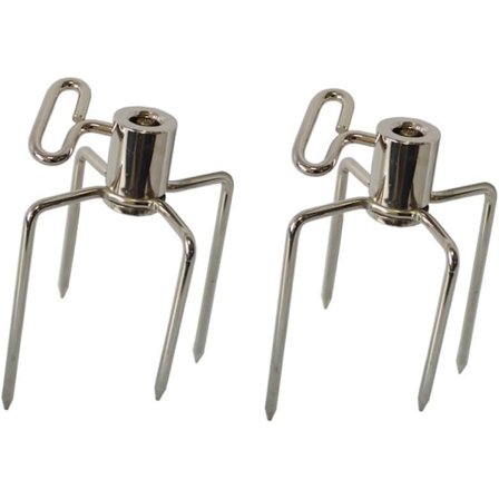 Grillspyd til rotisseri med skruer til ophængning, til: ca. 1 de Tourne-spids diameter 10 mm, sæt med 2