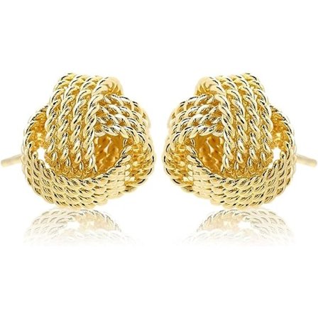 Dam 18K Guld Örhängen | 1cm Diameter | Gyllene