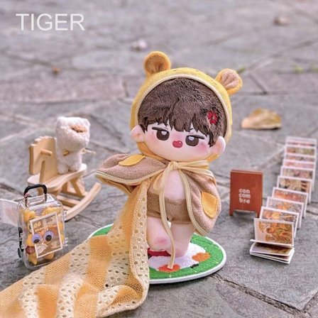 20cm Dukkefrakke Dukketøj TIGER