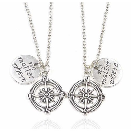 Necklace - No Matter Where - Compass - Two pieces