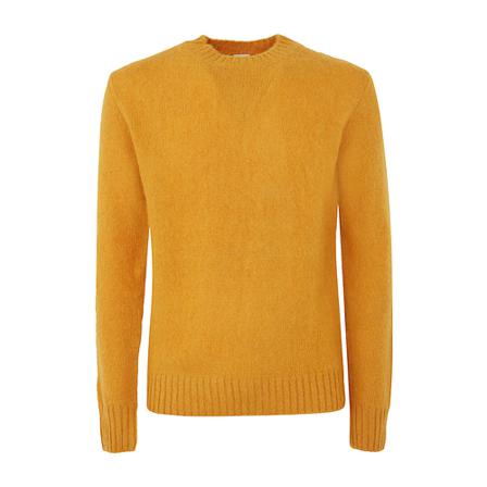 Aspesi, Round-neck Knitwear Oranje, Heren, Maat:L