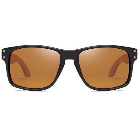 Polariserade Solglasögon med Träbågar och UV-Skydd