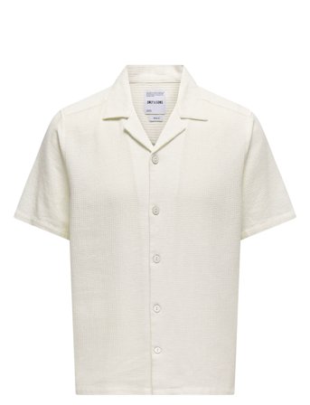 ONLY & SONS | Onsbertil Waffle Ss Resort Shirt | M