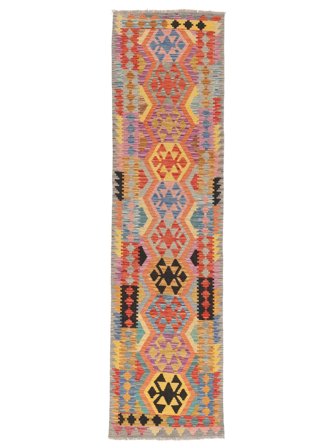 Piccolo Kilim Afghan Old Style Tappeto 80X300 Lana