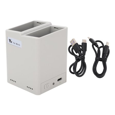 2-veis batteriladerhub, batterinivåkontroll, dronebatteri USB-lader for DJI Mini 3 Pro