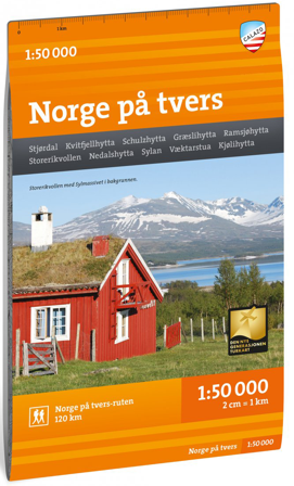 Calazo Turkart Norge pa tversturen 1:50.000 - Calazo