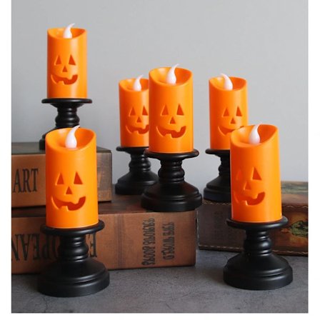 /EA/3 st LED-pumpalampor, flimrande Jack-o'-Lantern-ljus, Batt
