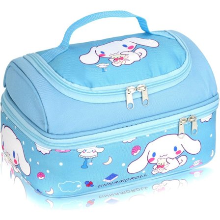 Anime Cinnamoroll, Melody, Kuromi Frokostpose til Mænd og Kvinder, Lækagesikker Madkasse, Stor Rummelig Madbeholder Tote til Arbejde Rejser