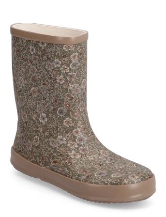 Rubber Boot Alpha Print Patterned Wheat