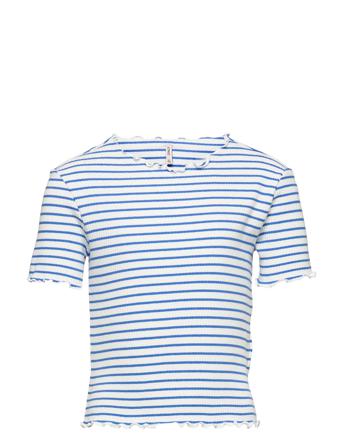 Kmggila S/S Rib Top Jrs Patterned Kids Only
