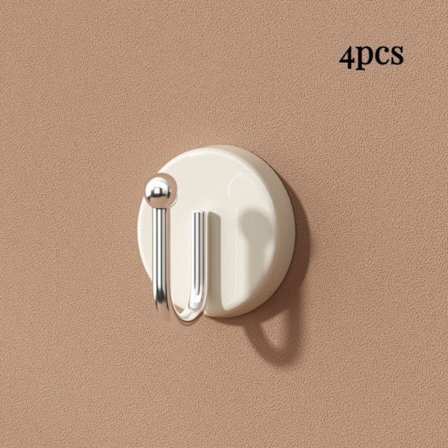 4stk Veggkrok Selvklebende krok BEIGE U SHAPE U SHAPE