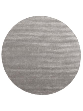 Jednobarwny Fine Stripe Dywan - Szary Ø 200 W Stylu Klasycznym