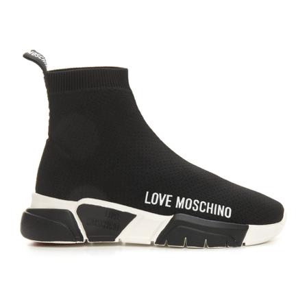 Love Moschino High-top sneaker , Zwart , Dames , Maat: 36 EU