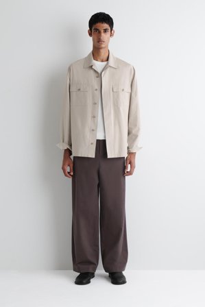 COS Homme Chemise Décontractée En Coton in Beige